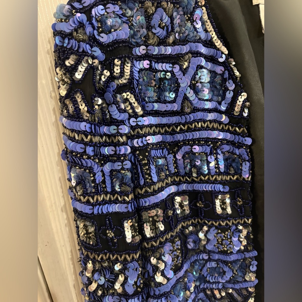 Vintage Papell Boutique Sequin Beaded Silk Jacket ornate wearable art rare party - Picture 5 of 10